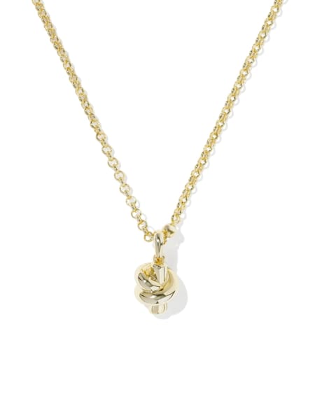 Parker Knot Gold Short Pendant Necklace
