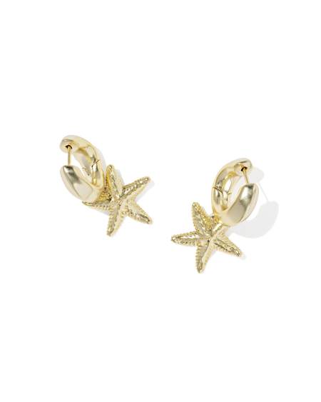Parker Starfish Gold Huggie Earrings