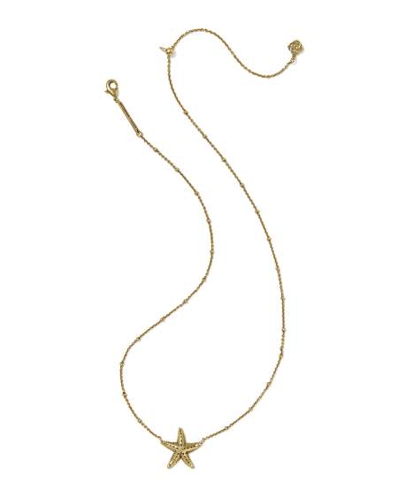 Parker Starfish Vintage Gold Metal Short Pendant Necklace