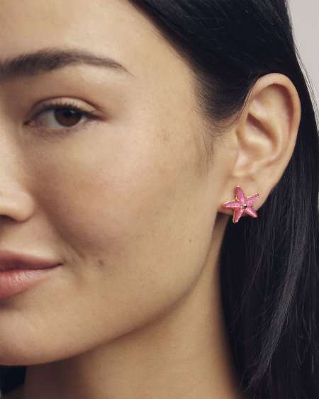 Parker Starfish Gold Stud Earrings