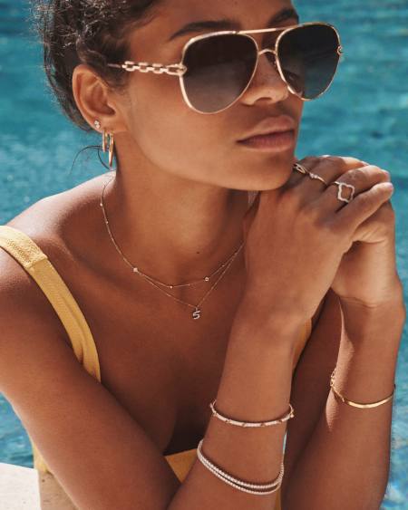 1.01 ct Lab Grown White Diamond Astrid 14k Yellow Gold Bangle