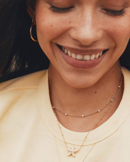 Parker Starfish Gold Short Pendant Necklace