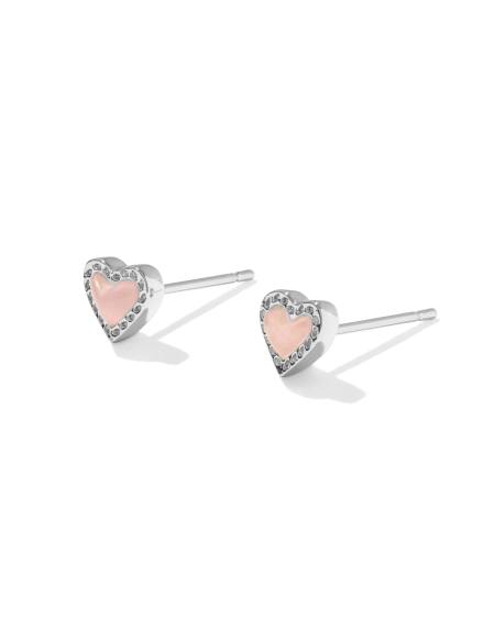Mini Ari Heart Silver Stud Earrings