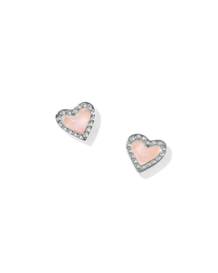 Mini Ari Heart Silver Stud Earrings