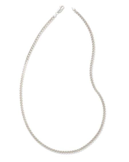 Curb Chain Necklace in Sterling Silver