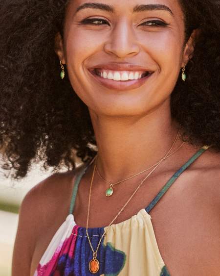 Sage 18k Gold Vermeil Drop Earrings in Chrysoprase