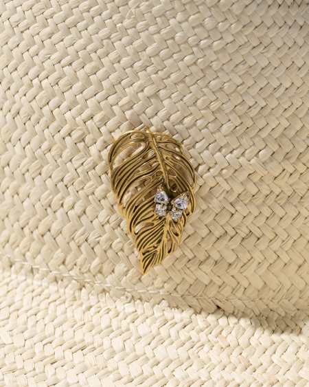 Kayla Vintage Gold Statement Hat Pin