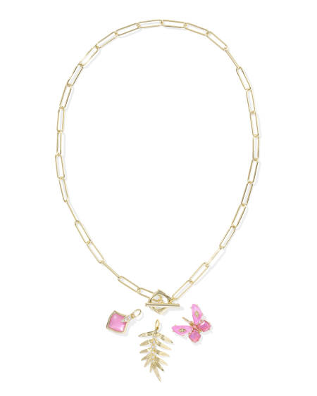 Bianca Butterfly Gold Charm Necklace