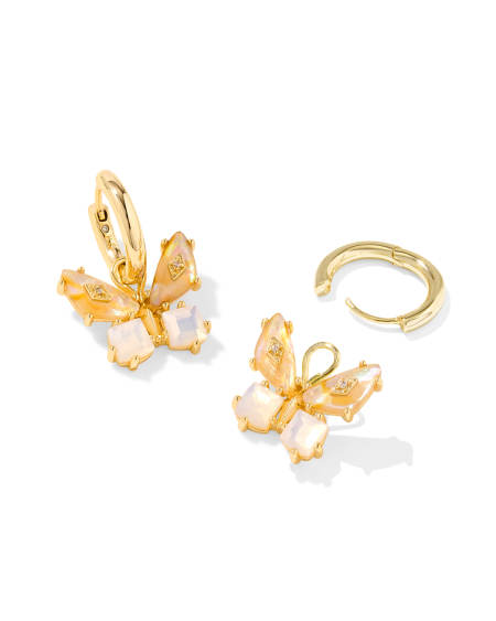 Bianca Butterfly Gold Huggie Earrings