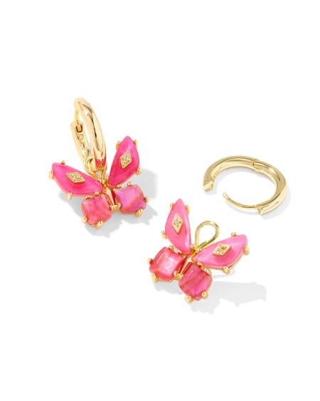Bianca Butterfly Gold Huggie Earrings