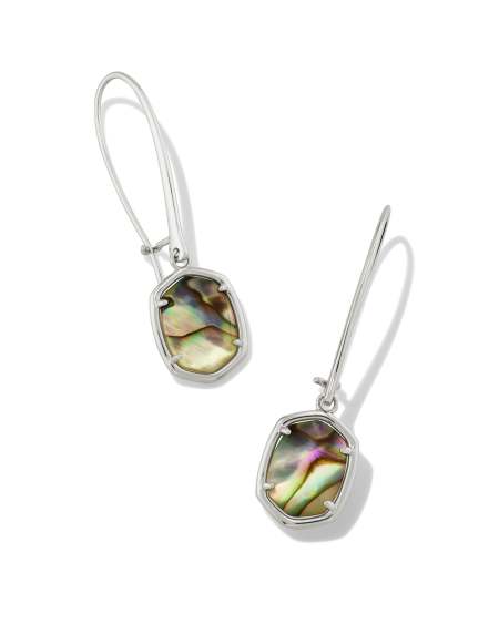 Daphne Silver Wire Drop Earrings in Abalone