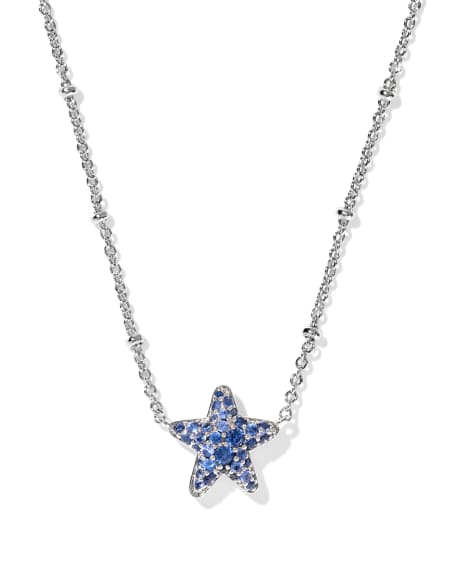 Jae Star Silver Pave Short Pendant Necklace