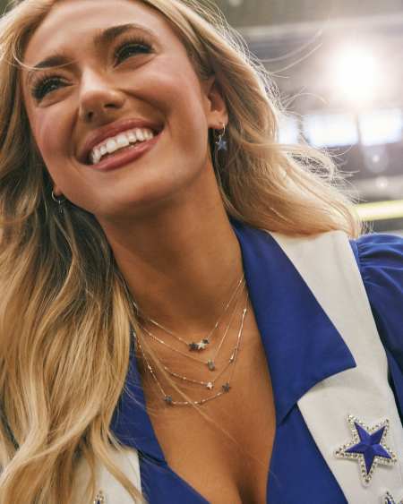 Star Cluster 14k White Gold Pendant Necklace