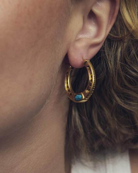 Noble Horseshoe Hoop Earrings