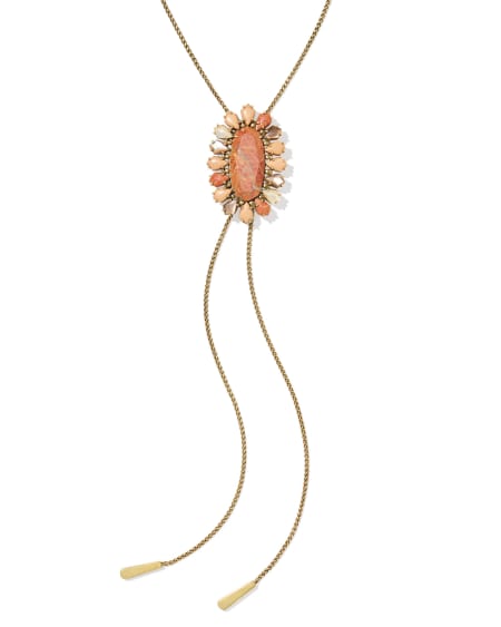 Flynn Vintage Gold Bolo Necklace