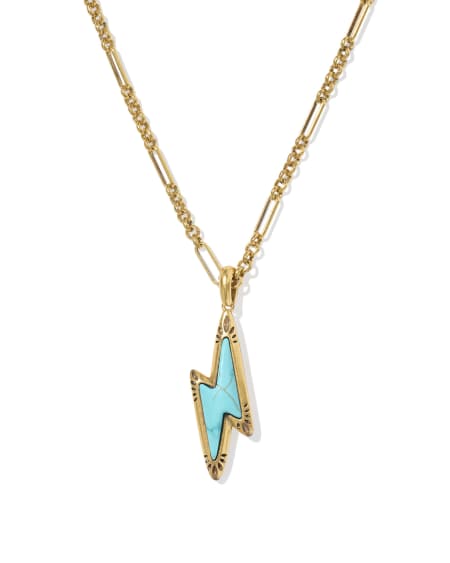 Lightning Bolt Small Long Pendant
