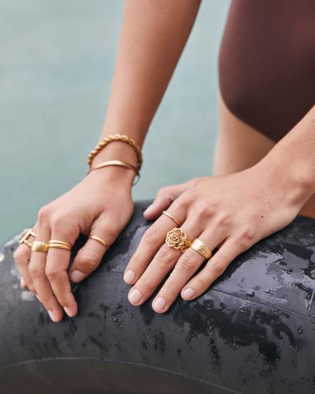 Noble Rope Link and Chain Bracelet in Vintage Gold