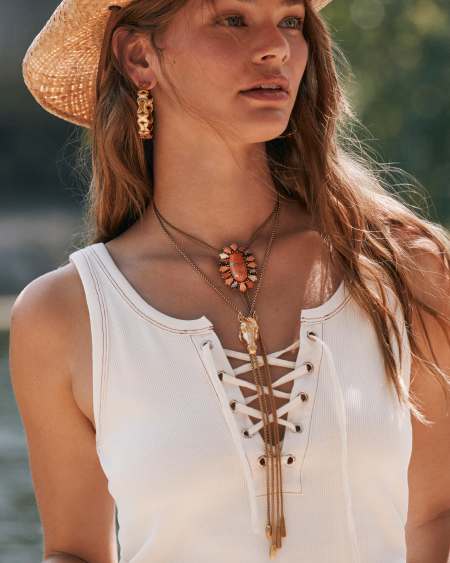 Beau Bolo Necklace in Vintage Gold