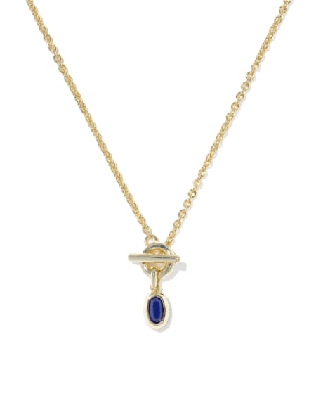 Mini Elisa Gold Toggle Short Pendant Necklace
