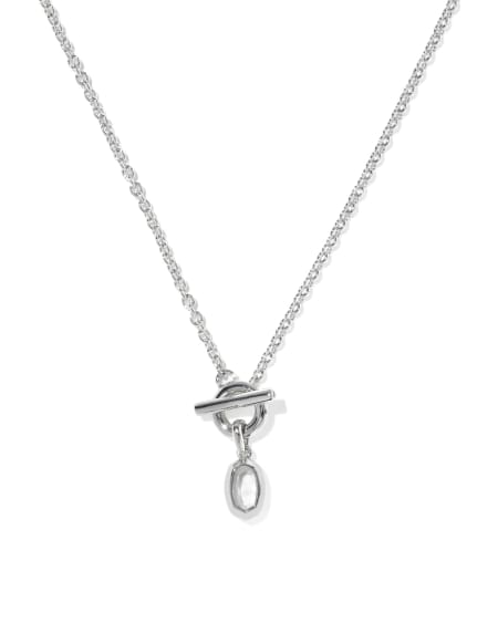 Mini Elisa Silver Toggle Short Pendant Necklace