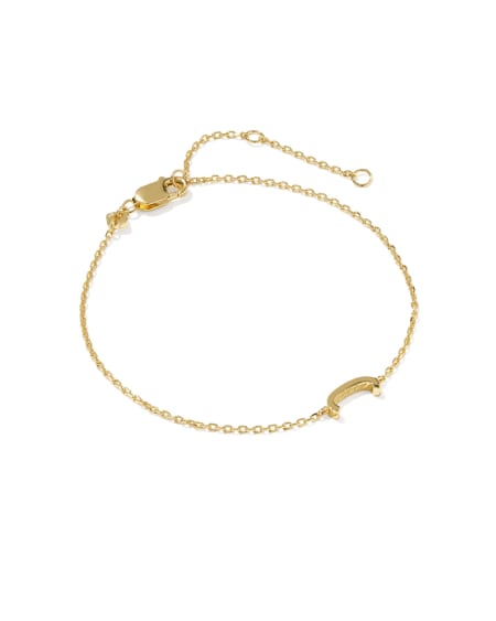 Letter C 18k Gold Vermeil Initial Bracelet
