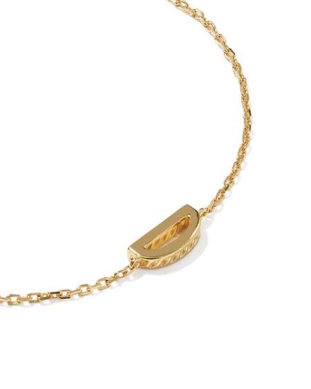 Letter D 18k Gold Vermeil Initial Bracelet