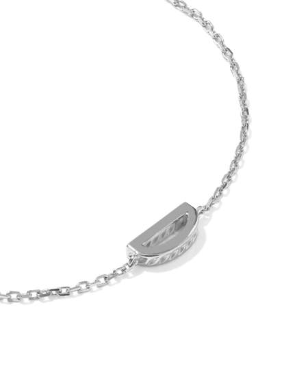 Letter D Sterling Silver Initial Bracelet