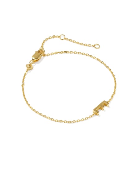 Letter E 18k Gold Vermeil Initial Bracelet