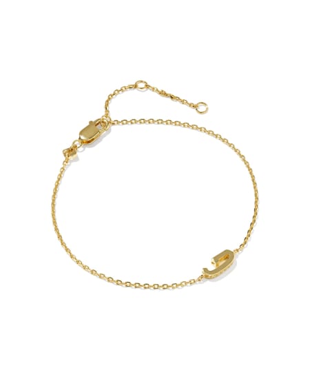Letter G 18k Gold Vermeil Initial Bracelet
