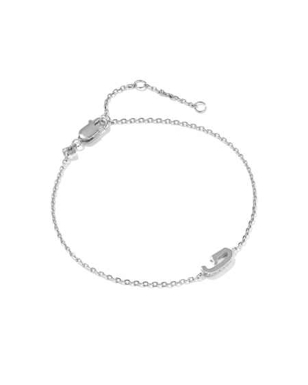 Letter G Sterling Silver Initial Bracelet