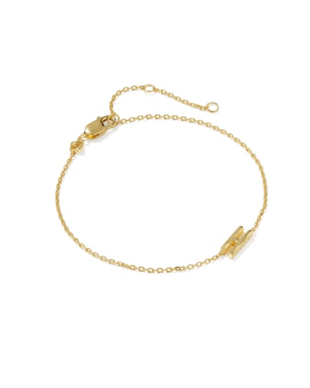 Letter H 18k Gold Vermeil Initial Bracelet