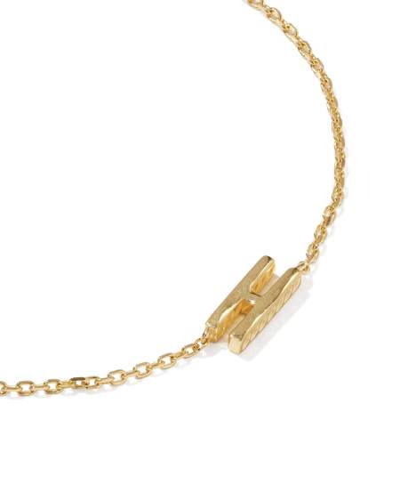 Letter H 18k Gold Vermeil Initial Bracelet