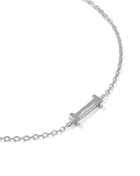 Letter I Sterling Silver Initial Bracelet