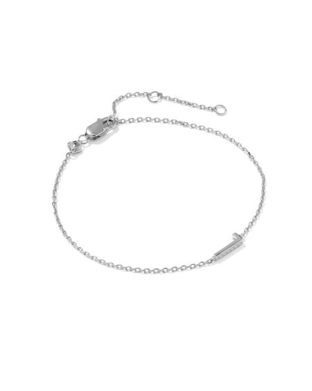 Letter L Sterling Silver Initial Bracelet