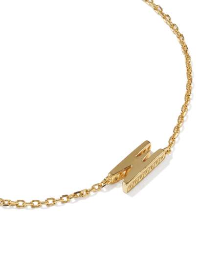 Letter M 18k Gold Vermeil Initial Bracelet
