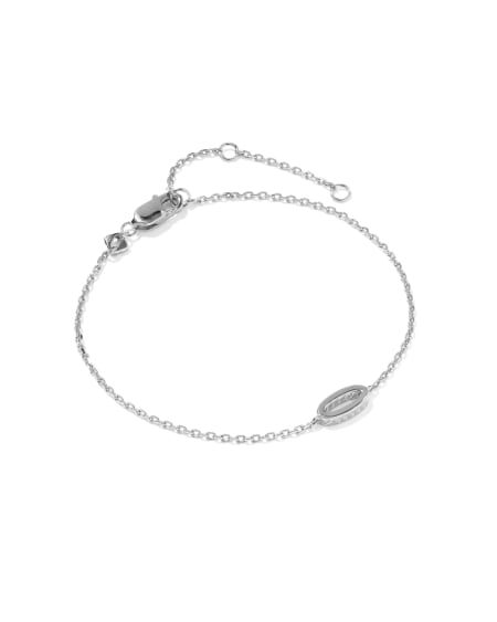 Letter O Sterling Silver Initial Bracelet