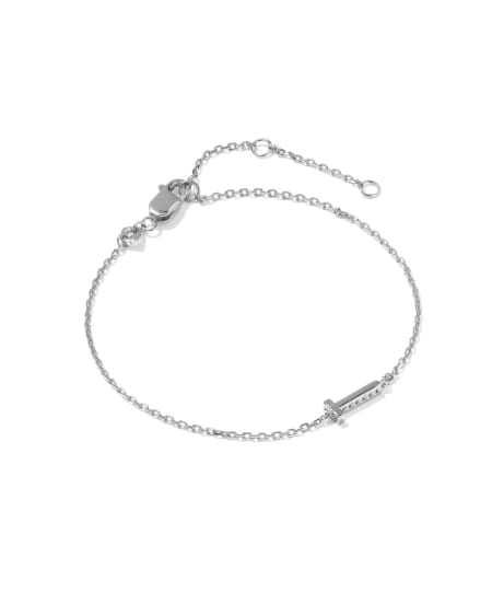 Letter T Sterling Silver Initial Bracelet