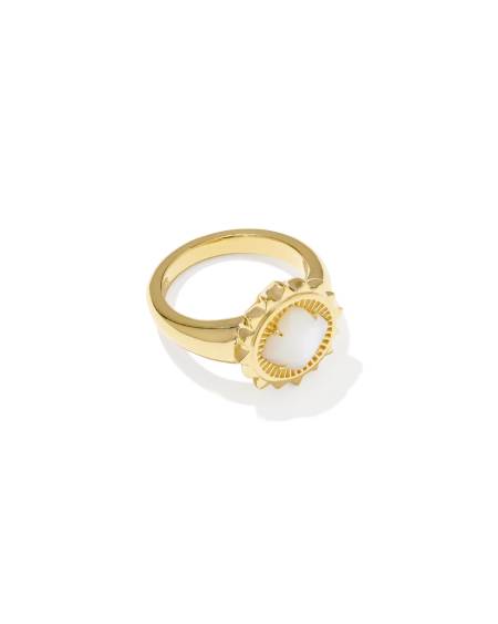 Dira Sun 18k Gold Vermeil Stone Ring