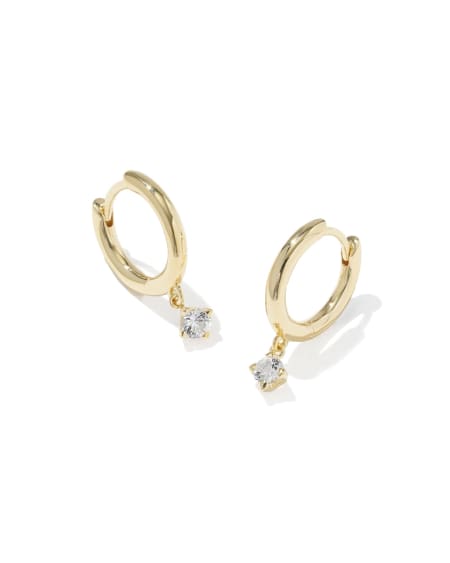 Maisie 18k Gold Vermeil April Huggie Earrings