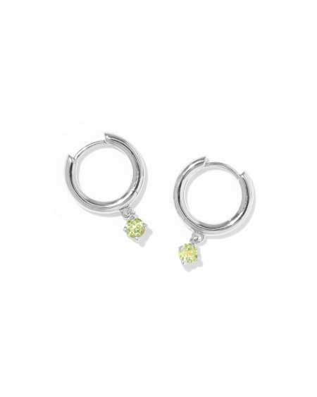 Maisie Sterling Silver August Huggie Earrings
