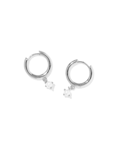 Maisie Sterling Silver June Huggie Earrings