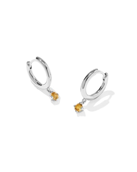 Maisie Sterling Silver November Huggie Earrings