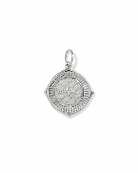 Metal Compass Sterling Silver Charm