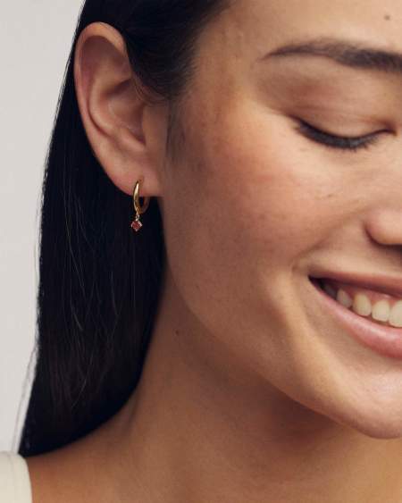 Maisie 18k Gold Vermeil January Huggie Earrings