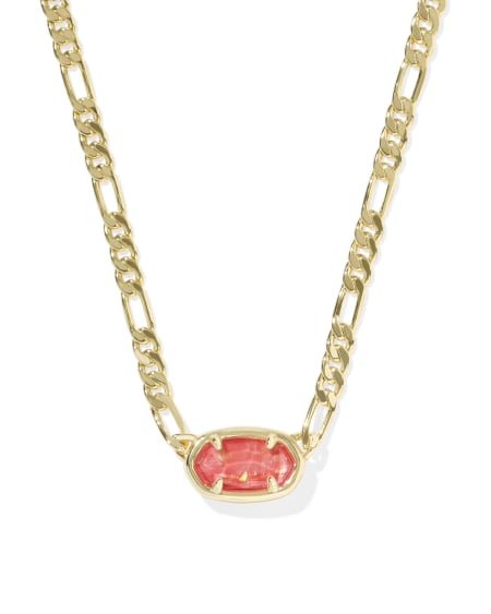 Elisa Gold Figaro Chain Short Pendant Necklace