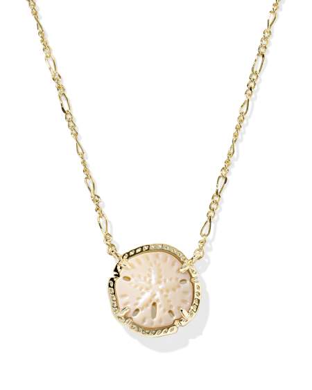 Sand Dollar Gold Short Pendant Necklace