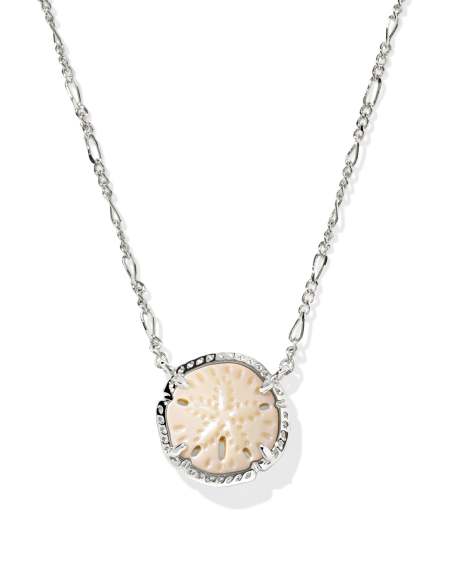 Sand Dollar Silver Short Pendant Necklace