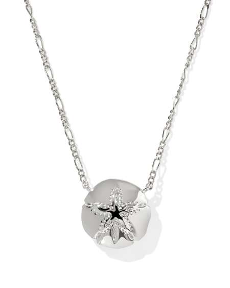Sand Dollar Silver Short Pendant Necklace