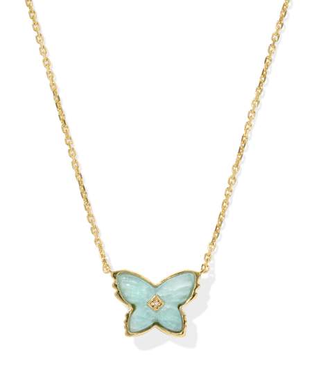 Brinley 18k Gold Vermeil Butterfly Stone Necklace