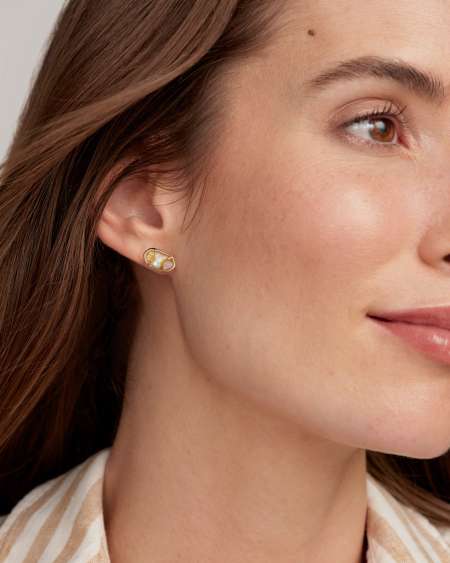 Grayson Gold Stone Stud Earrings